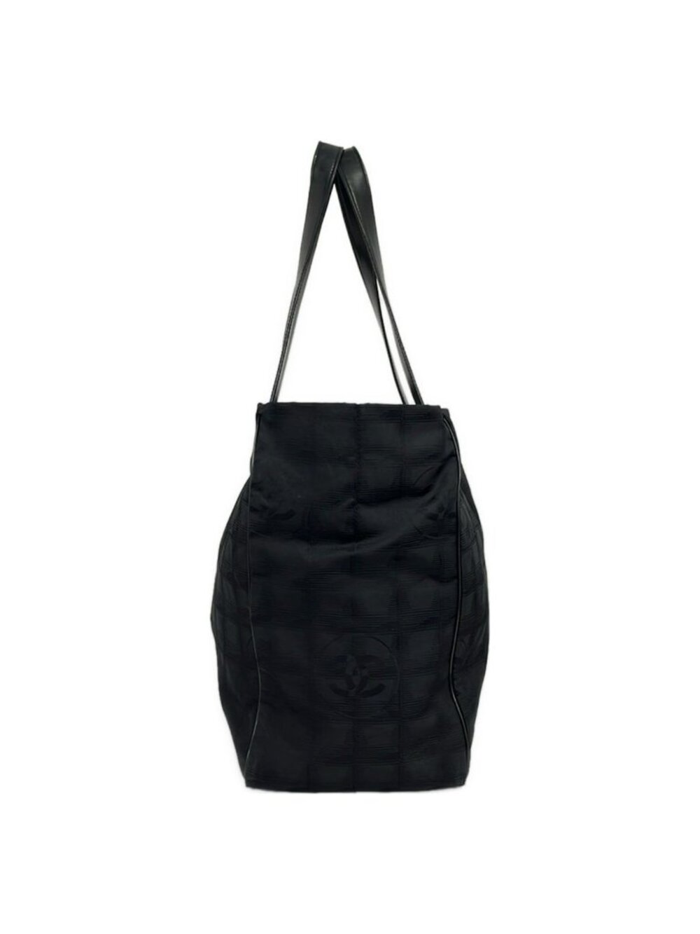 Chanel Tote New Travel Line MM Black Leather - Picture 4 of 11